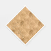 Gouden Glam Glitter Liefde Servet (Hoek)