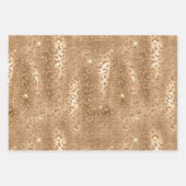 Gouden Glam Glitter Luipaard Dierenprint Inpakpapier Vel (Voorkant)