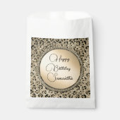 Gouden Glam Glitter Luipaard Print Gepersonaliseer Bedankzakje (Voorkant)