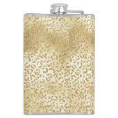 Gouden Glam Glitter Luipaardprint Heupfles (Achterkant)