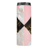 Gouden Glam Glitter Marmer Thermosbeker (Achterkant)