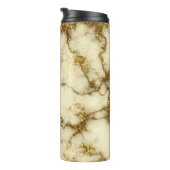 Gouden Glam Glitter Marmer Thermosbeker (Geroteerd rechts)