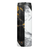 Gouden Glam Glitter Marmer Thermosbeker (Achterkant)
