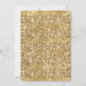 Gouden Glam Glitter Schitteren Confetti   Kaart (Achterkant)