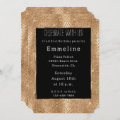 Gouden Glam Glitter Slangenhuid Kaart (Voorkant / Achterkant)