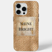 Gouden Glam Glitter Snake Skin Case-Mate iPhone Case (Achterkant)