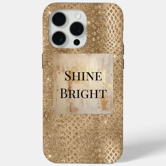 Gouden Glam Glitter Snake Skin Case-Mate iPhone Case (Achterkant)