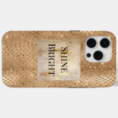 Gouden Glam Glitter Snake Skin Case-Mate iPhone Case (Achterkant (horizontaal))