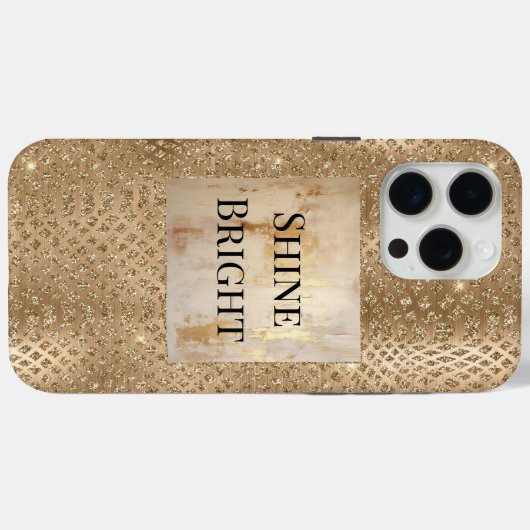 Gouden Glam Glitter Snake Skin Case-Mate iPhone Case (Achterkant (horizontaal))