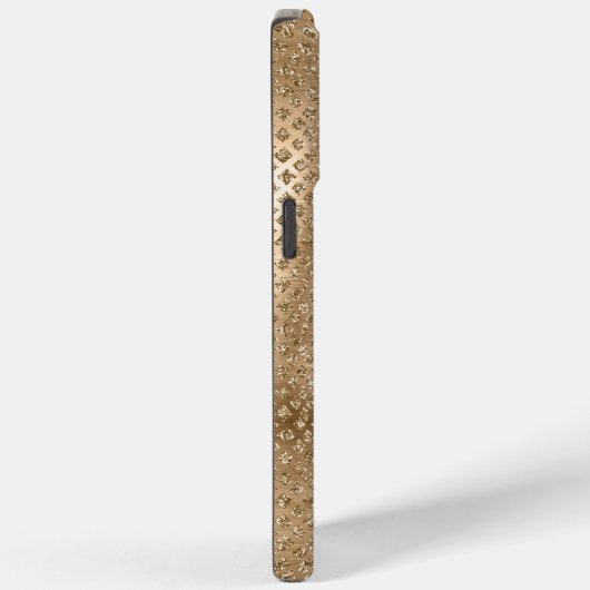Gouden Glam Glitter Snake Skin Case-Mate iPhone Case (Achterkant / Rechts)