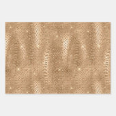 Gouden Glam Glitter Snake Skin Inpakpapier Vel (Voorkant)