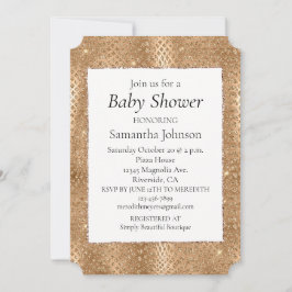 Gouden Glam Glitter Snake Skin Kaart