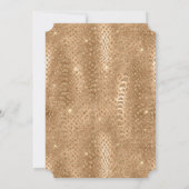 Gouden Glam Glitter Snake Skin Kaart (Achterkant)