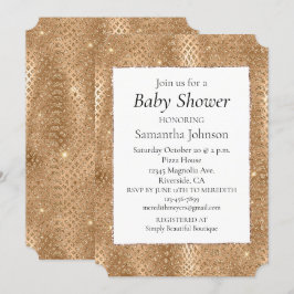 Gouden Glam Glitter Snake Skin Kaart