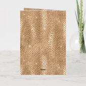 Gouden Glam Glitter Snake Skin Kaart (Achterkant)