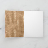 Gouden Glam Glitter Snake Skin Kaart (Binnen)