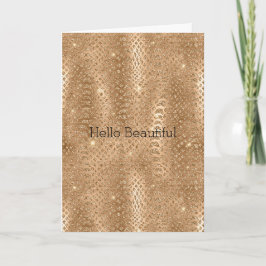 Gouden Glam Glitter Snake Skin Kaart