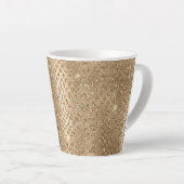 Gouden Glam Glitter Snake Skin Latte Mok (Rechterhoek)