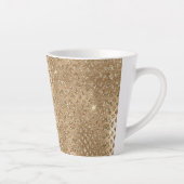 Gouden Glam Glitter Snake Skin Latte Mok (Rechts)