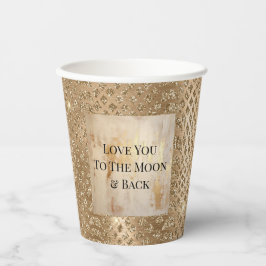 Gouden Glam Glitter Snake Skin Papieren Bekers