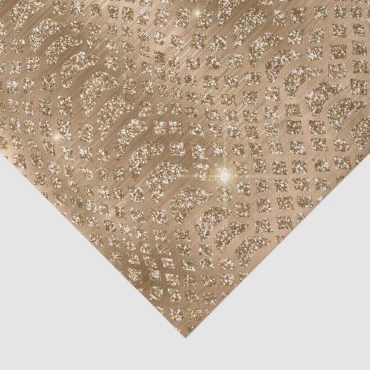 Gouden Glam Glitter Snake Skin Tissuepapier (Detail)