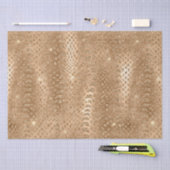 Gouden Glam Glitter Snake Skin Tissuepapier (Craft)
