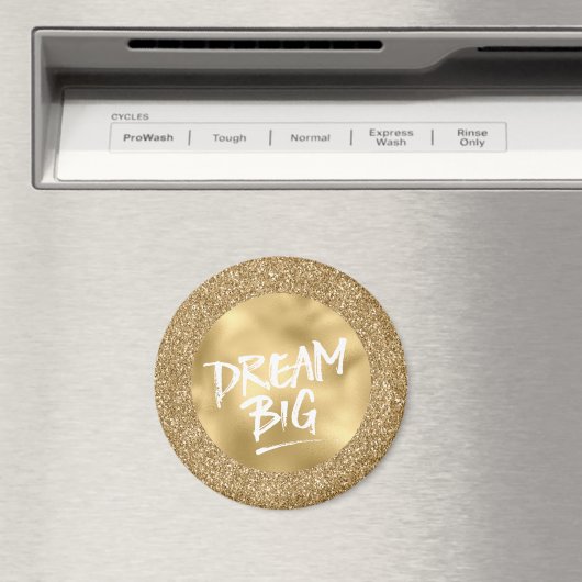 Gouden Glam Glitter Sparkle Glitz Droom Groot Magneet (Insitu (Vaatwasser))