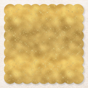 Gouden Glam Glitters Kartonnen Onderzetters