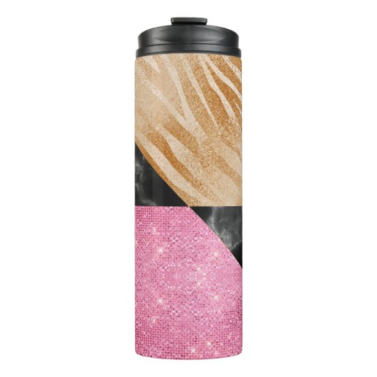 Gouden Glam Glitters Thermosbeker (Voorkant)