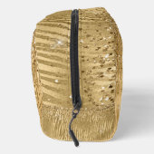 Gouden Glam Glitz Zebra Print Faux Glitter Toilettasje (Rechts)