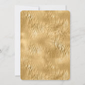 Gouden Glam Glitz Zebra Print Kaart (Achterkant)