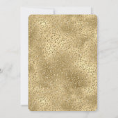 Gouden Glam Glitzy Glitter Luipaard Print Bruids Kaart (Achterkant)