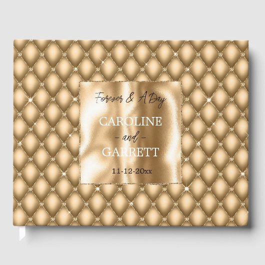 Gouden Glam Glitzy Jewel Gastenboek (Voorkant)