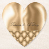 Gouden Glam Glitzy Jewel Kartonnen Onderzetters (Voorkant)