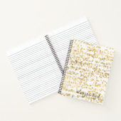 Gouden Glam Harten Bokeh Notitieboek (Binnen)