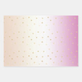 Gouden Glam Harten Confetti Ombre Inpakpapier Vel (Voorkant 2)