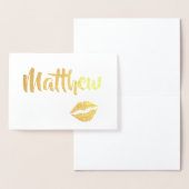 Gouden Glam Kussende Lippen  Folie Kaarten (Display)