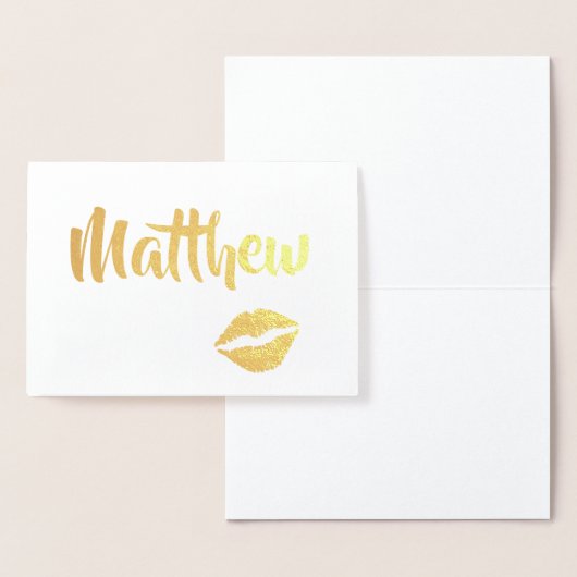 Gouden Glam Kussende Lippen Folie Kaarten (Display)