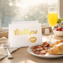 Gouden Glam Kussende Lippen  Folie Kaarten