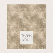 Gouden Glam Leopard Print Dank u Kaart (Buitenkant ongevouwen)