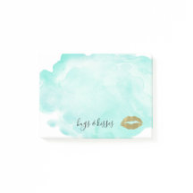 Gouden Glam Lips Mint Waterverf