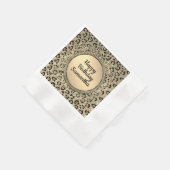 Gouden Glam Luipaard Print Verjaardag Servet (Hoek)