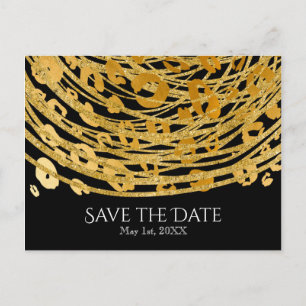 Gouden Glam Luipaardprint Exotisch Bewaar de Datum Aankondigingskaart