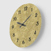 Gouden Glam Luipaardprint Grote Klok (Hoek)