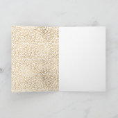 Gouden Glam Meisjesachtig Perzik Roze Blush Luipaa Kaart (Binnen)