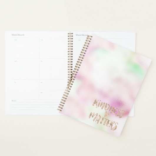 Gouden Glam Mint Roze Tie Dye Vriendelijkheid Is B Planner (Display)