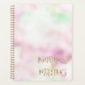 Gouden Glam Mint Roze Tie Dye Vriendelijkheid Is B Planner (Voorkant)