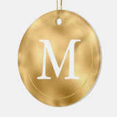 Gouden Glam Monogram Keramisch Ornament (Links)