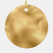 Gouden Glam Monogram Keramisch Ornament (Achterkant)