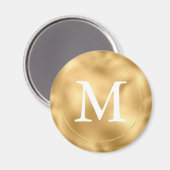 Gouden Glam Monogram Magneet (Voorkant / Achterkant)